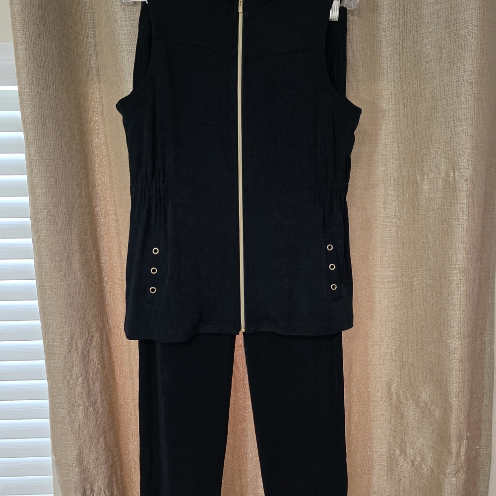 Chico's Black Jumpsuit with Gold Accents